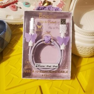 Purple USB-A to Lightning Cable